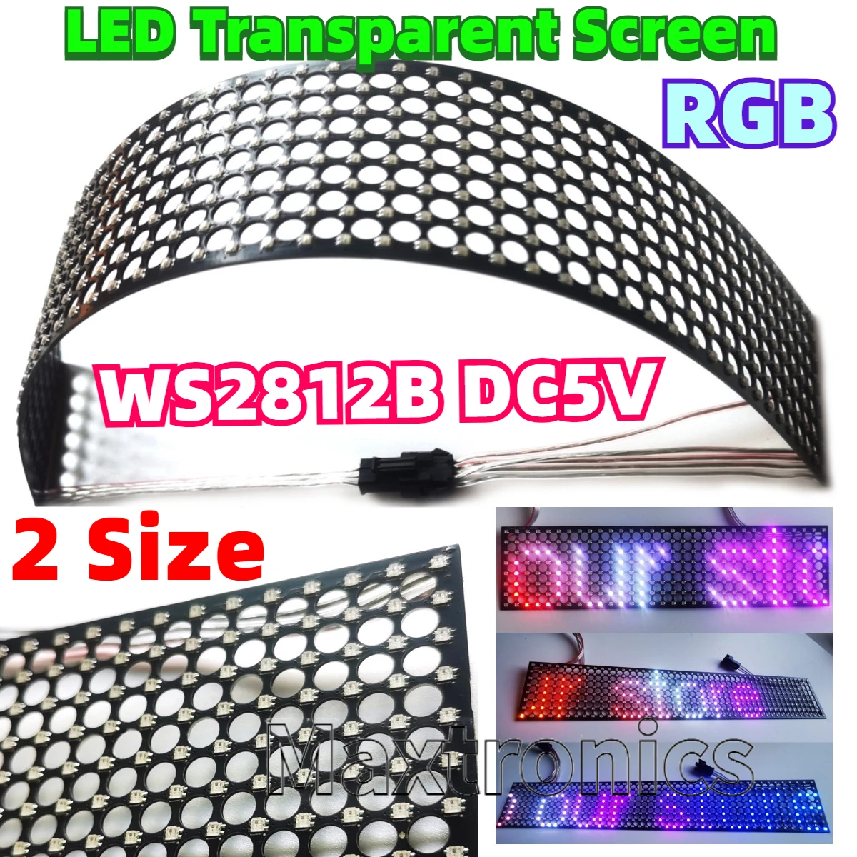 Rgb Led Matrix 8X8 - Pantalla LED transparente WS2812B a todo